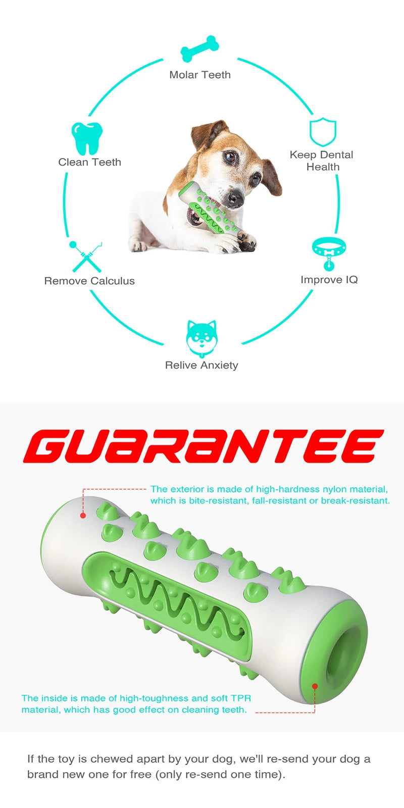 Rubber Dog Molar Toothbrush Toys Chew Cleaning Teeth Safe Puppy Dental Care Soft Pet Cleaning Toy Supplies Pet accessories - WTN Essentials
