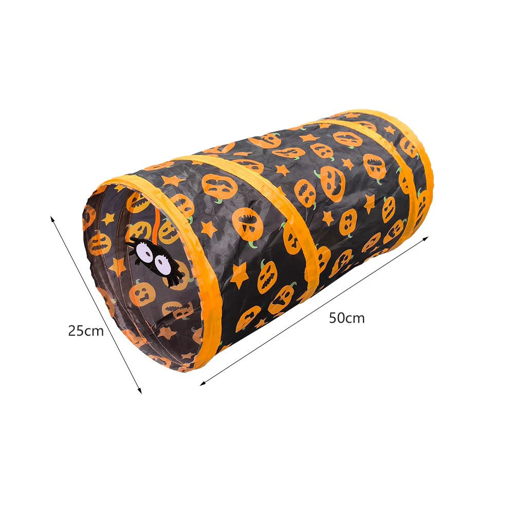 Halloween Pumpkin Cat Tunnel – Foldable Toy