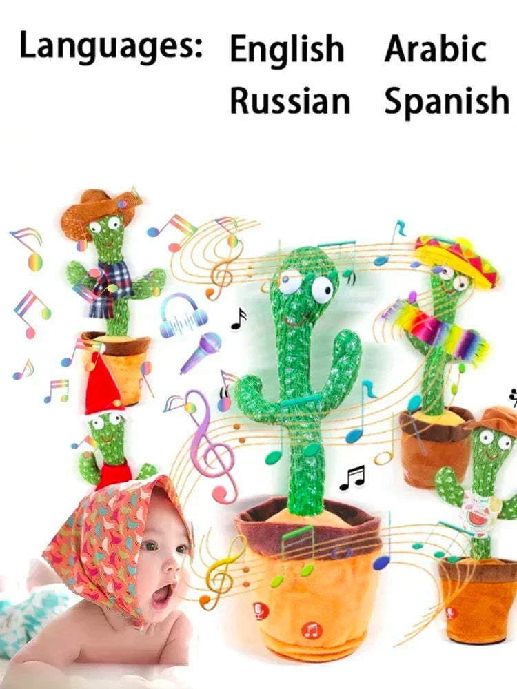 A Cactus Toy That Can Speak, Sing and Dance, Interactive Learning and Music for Children, Supporting Charging and Battery Models