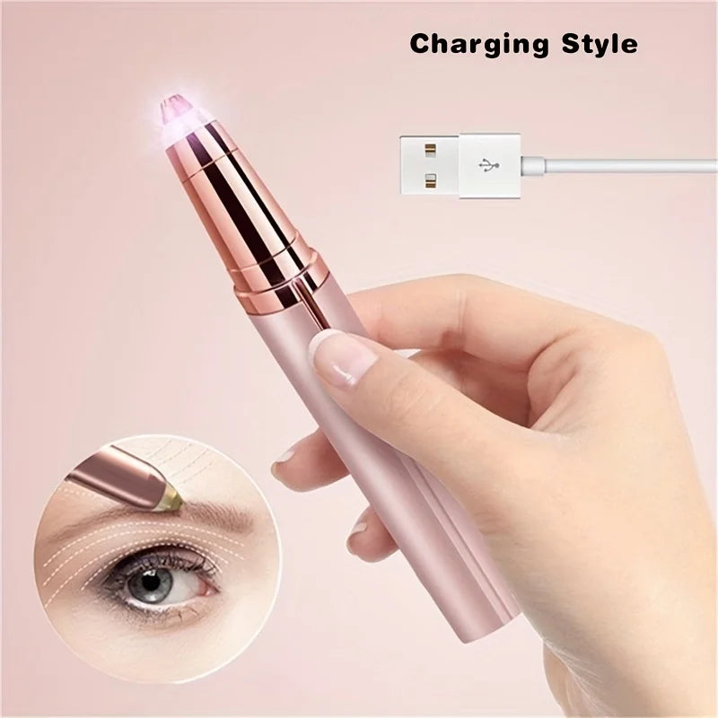 Electric Eyebrow Trimmer USB Rechargeable Mini Electric Eyebrow Trimmer - Convenient and Easy Facial Beauty Trimmer