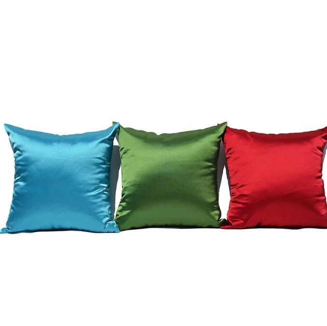 Imitated Silk Pillow Case 100% Satin Cushion Cover 50X50 Solid Pillowcase 60x60cm Home Decor for Sofa Chair 45x45 40X40 Smooth