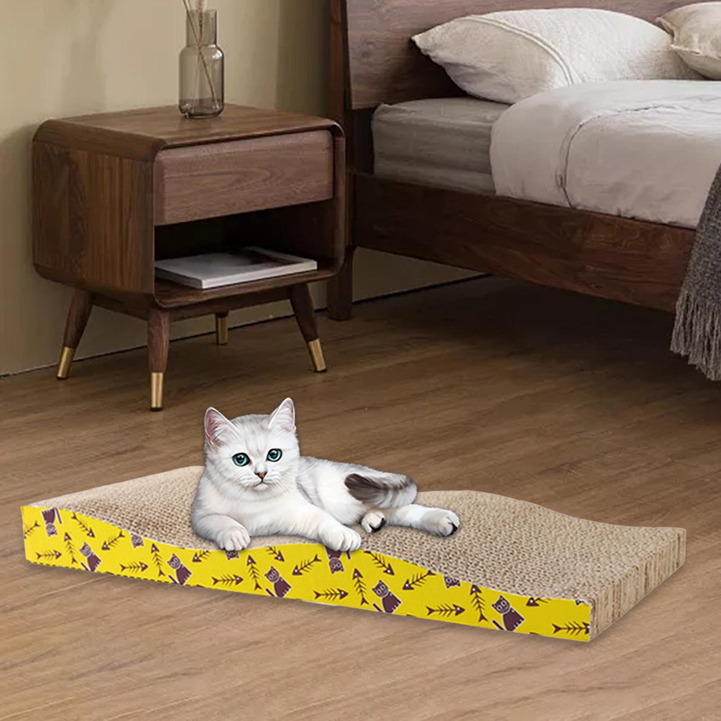 Cat Scratching Board Bed Cat Scratchers Cardboard Cat Scratch Pad Nest for Sleeping Playing Grinding Small Medium Large Cats - WTN Essentials