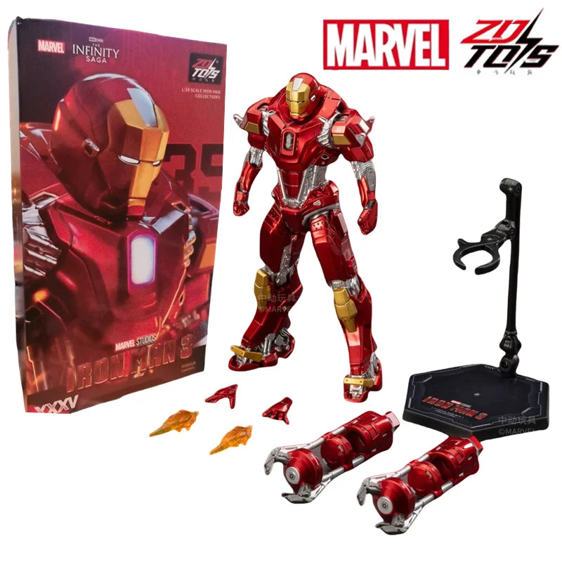 ZD Toys Iron Man Series Joint Movable MK1 MK2 MK3 MK4 MK5 MK6 MK7 MK42 MK43 MK50 Movie Action Figure 7 Inches Mark Dolls