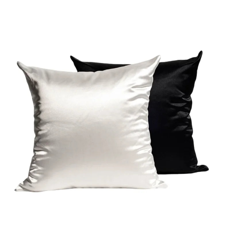 Imitated Silk Pillow Case 100% Satin Cushion Cover 50X50 Solid Pillowcase 60x60cm Home Decor for Sofa Chair 45x45 40X40 Smooth