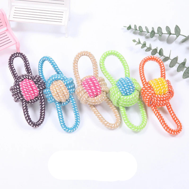 Interactive Cotton Rope Mini Dog Toys Ball for Dogs Accessories Toothbrush Chew Puppy Toy for Large Small Dogs Toy Pet Dog Toy - WTN Essentials
