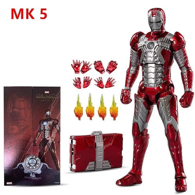 ZD Toys Iron Man Series Joint Movable MK1 MK2 MK3 MK4 MK5 MK6 MK7 MK42 MK43 MK50 Movie Action Figure 7 Inches Mark Dolls