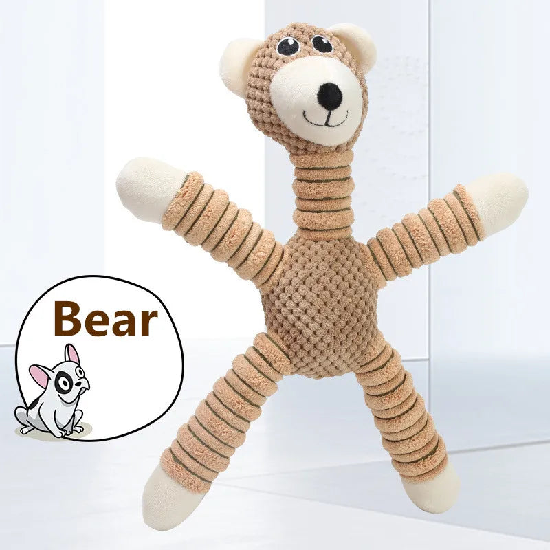 Indestructible Large Dog Squeaky Plush Toy – Animal Shape