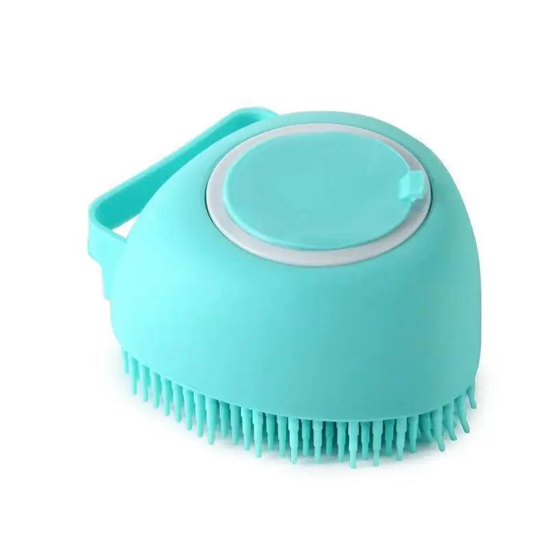 Soft silicone grooming gloves for pets, ideal for gentle grooming and cleaning.