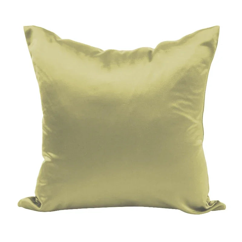 Imitated Silk Pillow Case 100% Satin Cushion Cover 50X50 Solid Pillowcase 60x60cm Home Decor for Sofa Chair 45x45 40X40 Smooth