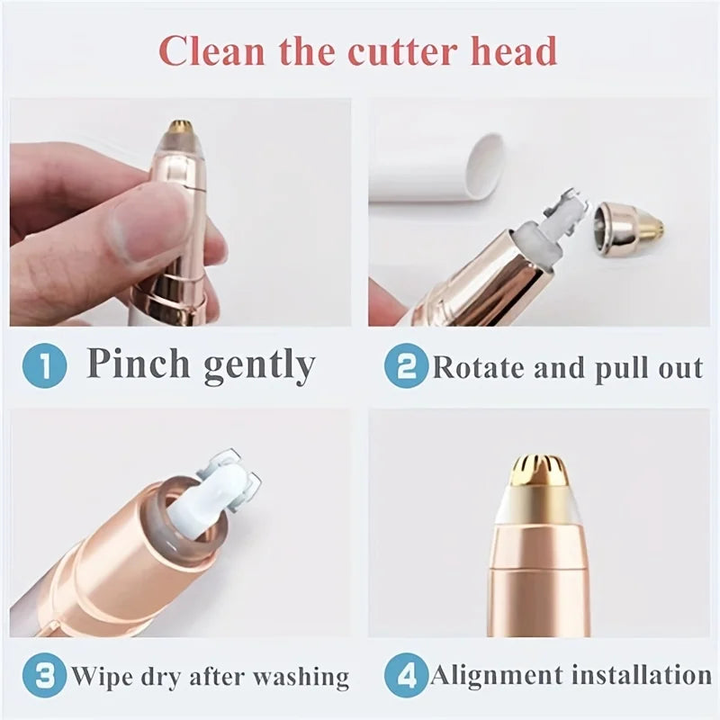 Electric Eyebrow Trimmer USB Rechargeable Mini Electric Eyebrow Trimmer - Convenient and Easy Facial Beauty Trimmer