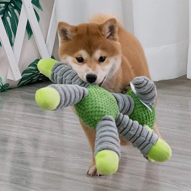 Indestructible Large Dog Squeaky Plush Toy – Animal Shape