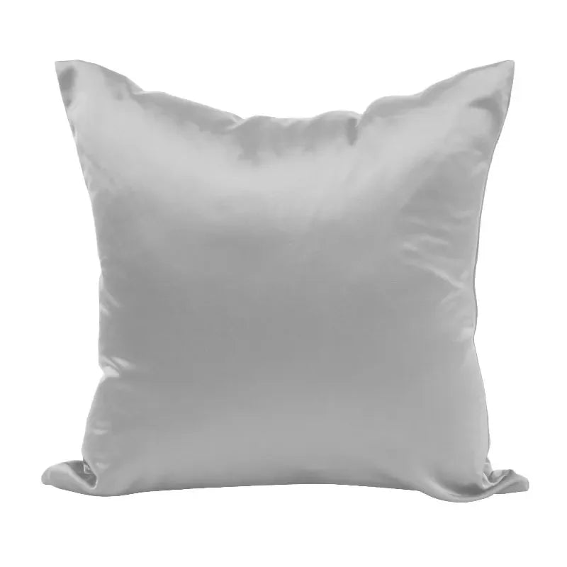 Imitated Silk Pillow Case 100% Satin Cushion Cover 50X50 Solid Pillowcase 60x60cm Home Decor for Sofa Chair 45x45 40X40 Smooth