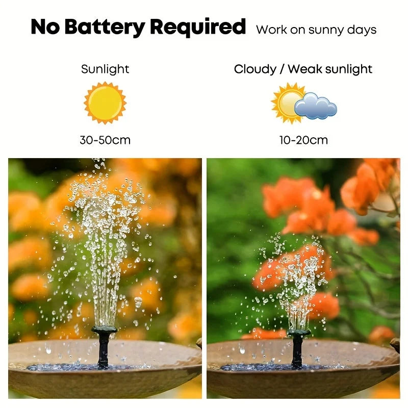 Eco-friendly solar fountain for garden