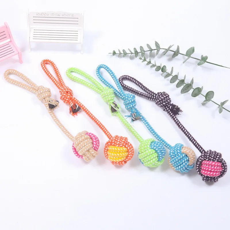Interactive Cotton Rope Mini Dog Toys Ball for Dogs Accessories Toothbrush Chew Puppy Toy for Large Small Dogs Toy Pet Dog Toy - WTN Essentials