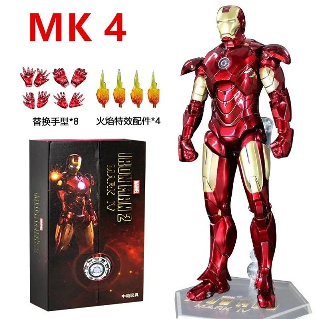 ZD Toys Iron Man Series Joint Movable MK1 MK2 MK3 MK4 MK5 MK6 MK7 MK42 MK43 MK50 Movie Action Figure 7 Inches Mark Dolls