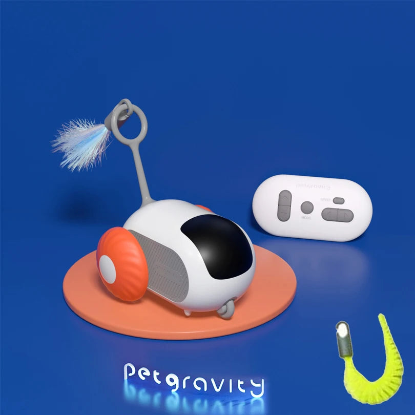 Pet Gravity Cat Smart Interactive Car Toy Automatic Moving Remote Mouse Indoor Kitty Ball Toys Controlled Car for Dogs Playing - WTN Essentials