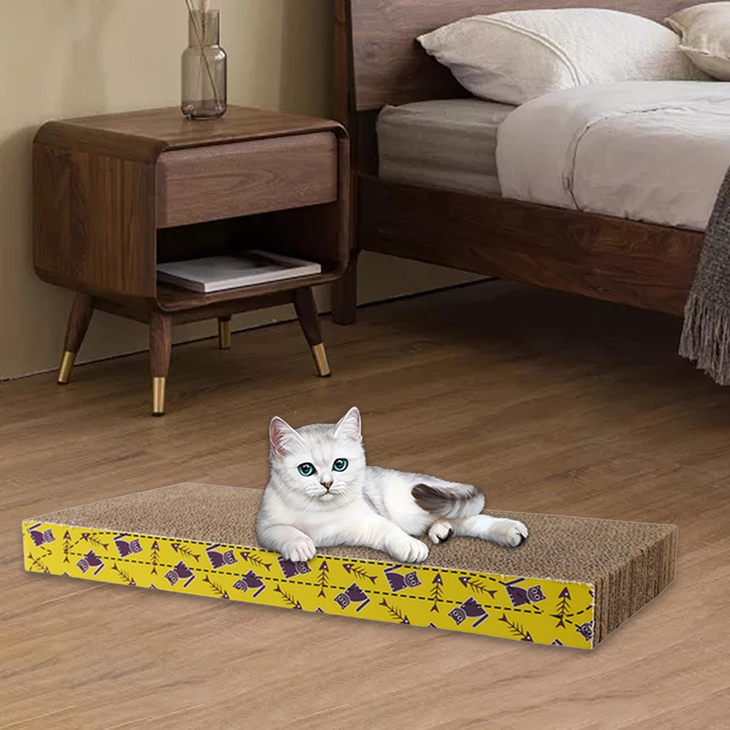 Cat Scratching Board Bed Cat Scratchers Cardboard Cat Scratch Pad Nest for Sleeping Playing Grinding Small Medium Large Cats - WTN Essentials