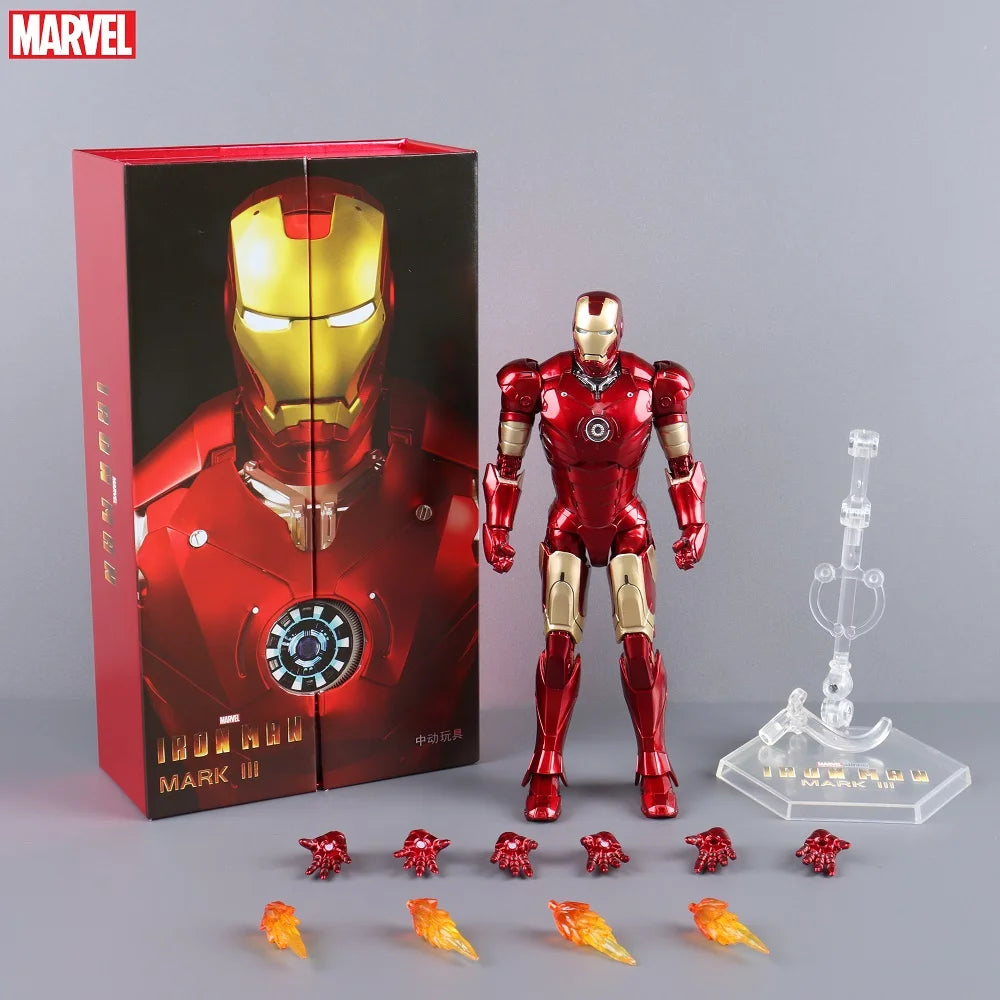 ZD Toys Iron Man Series Joint Movable MK1 MK2 MK3 MK4 MK5 MK6 MK7 MK42 MK43 MK50 Movie Action Figure 7 Inches Mark Dolls
