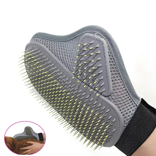 Pet Grooming Glove – Hair Removal & Bathing Brush for Dogs & Cats