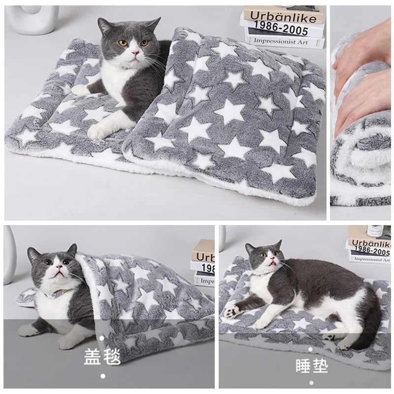 Flannel Pet Sleeping Mat & Dog Bed