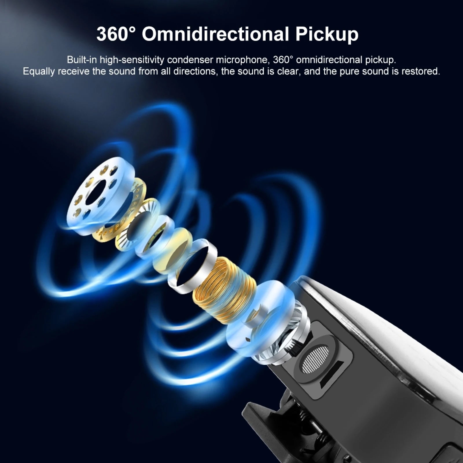 PULUZ Wireless Lavalier Microphone for iPhone / iPad / Type-C Phone, 8-Pin / Type-C Receiver and Dual Microphones