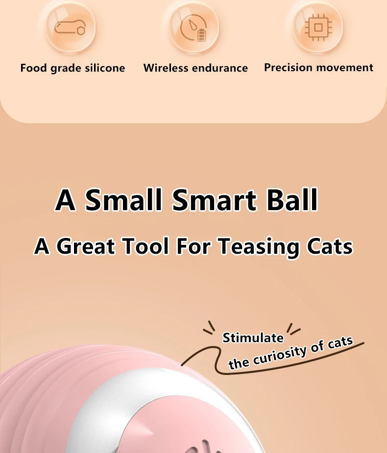 2PCS Cat Interactive Ball Indoor Automatic Rolling Magic Ball Smart Cat Toys Electronic Interactive Cat Toy Cat Game Accessories - WTN Essentials