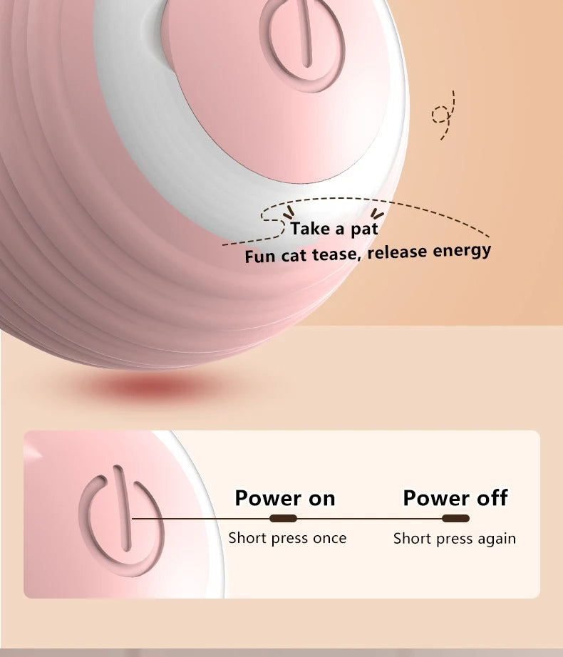 2PCS Cat Interactive Ball Indoor Automatic Rolling Magic Ball Smart Cat Toys Electronic Interactive Cat Toy Cat Game Accessories - WTN Essentials