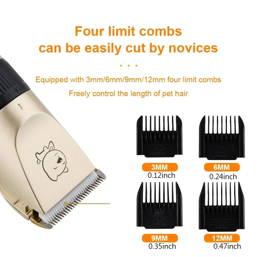 Dog Professional Hair Clipper Electrical Grooming Trimmer for Pets USB Rechargeable Cat Shaver Animals Haircut Machine - WTN Essentials