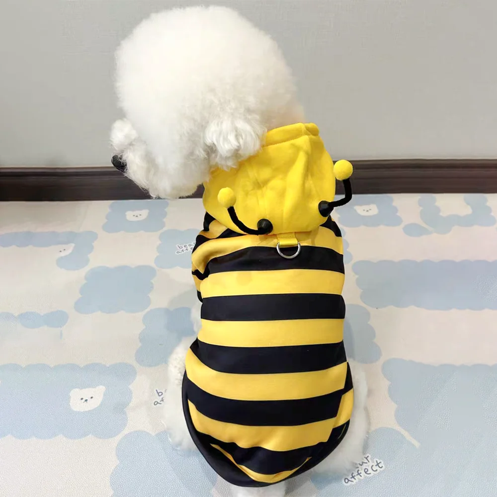 Bee Dog Hoodie – Halloween & Winter Pet Costume for Cats and Small Dogs