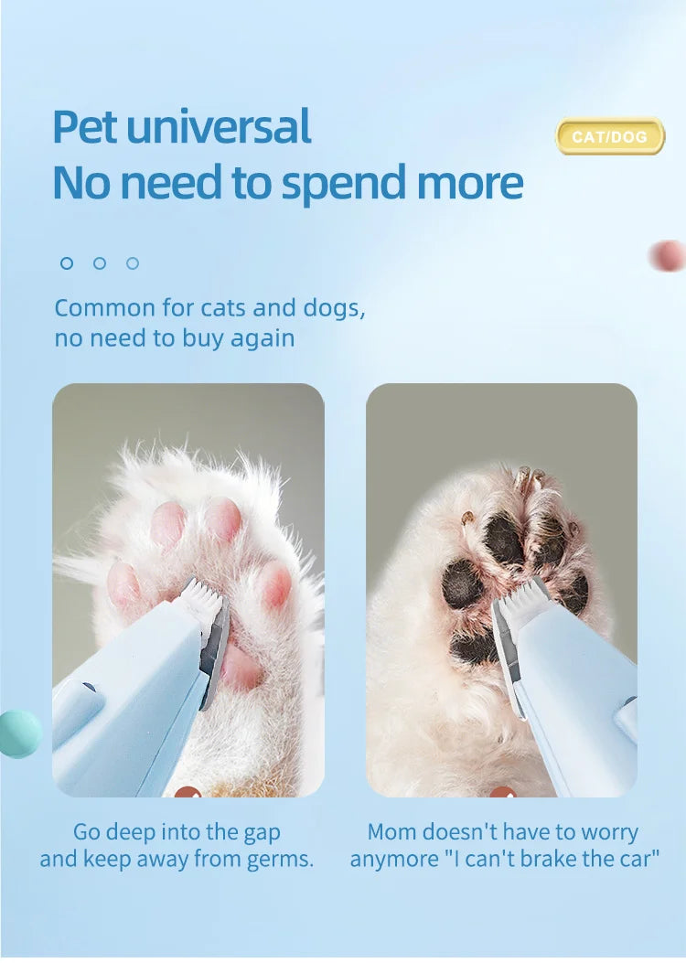 Pet Electric Pushing Scissors Cat Foot Shaver Special Dog Hair Shaver Fader Electric Mute Cat Claw Pedicure Artifact - WTN Essentials