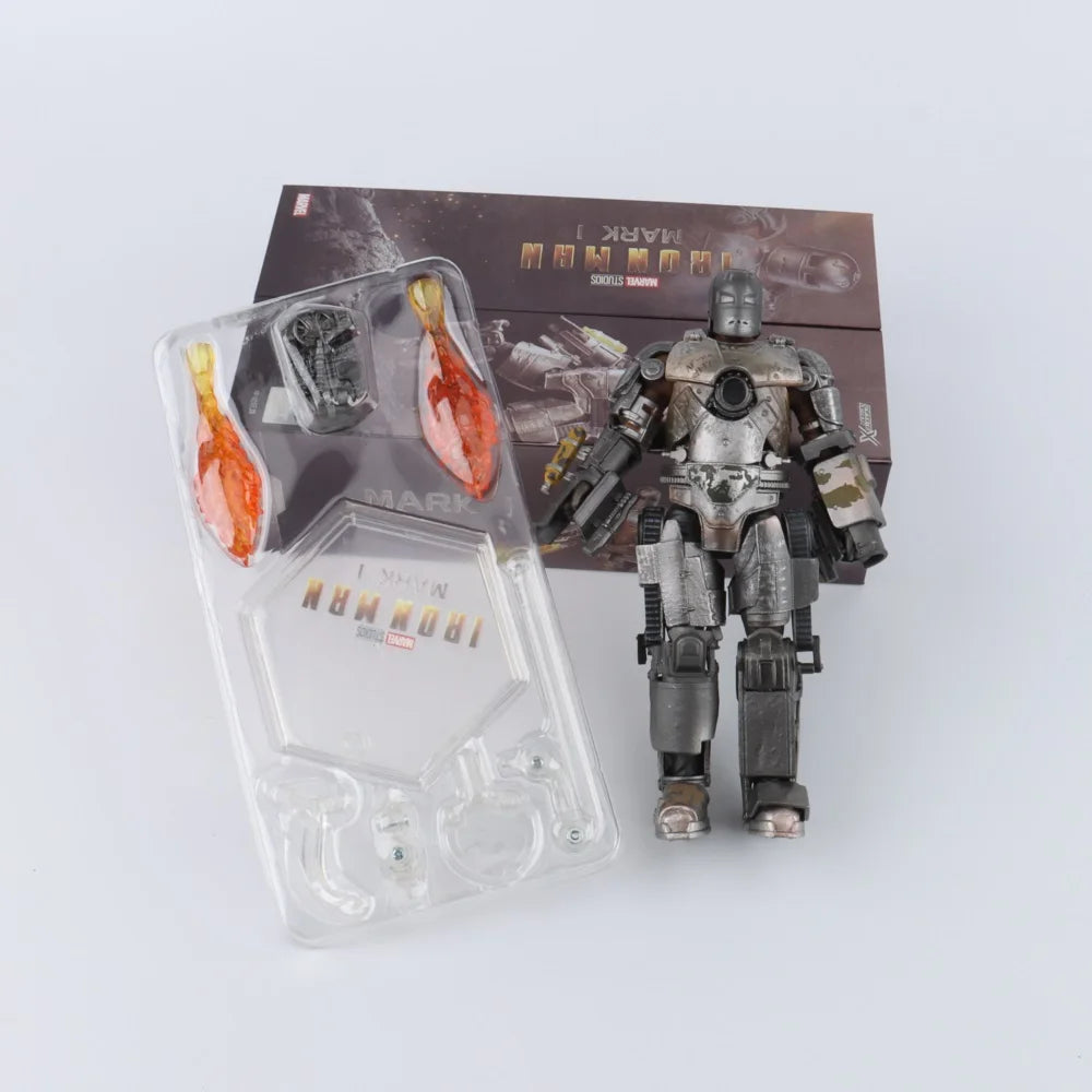 ZD Toys Iron Man Series Joint Movable MK1 MK2 MK3 MK4 MK5 MK6 MK7 MK42 MK43 MK50 Movie Action Figure 7 Inches Mark Dolls