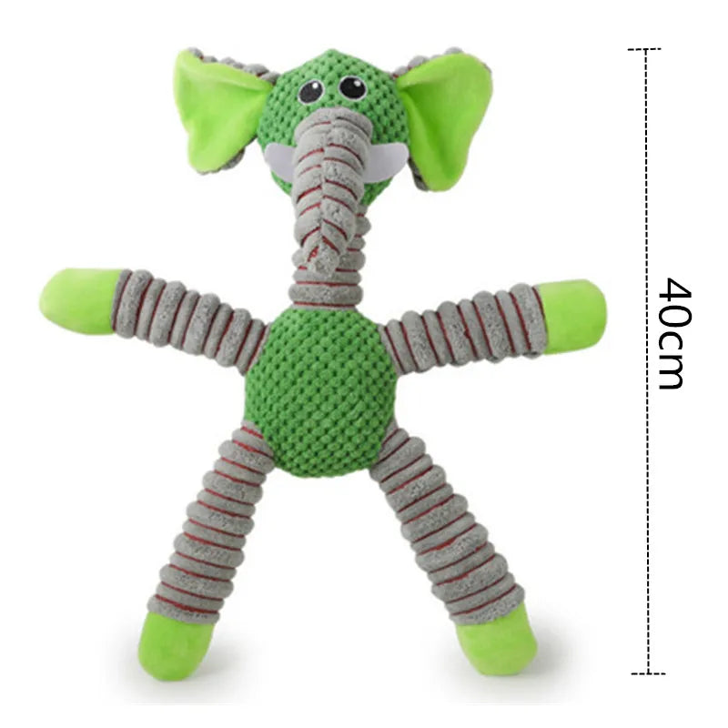 Indestructible Large Dog Squeaky Plush Toy – Animal Shape
