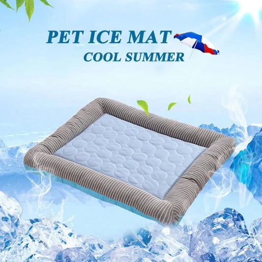 Cooling Pad Bed for Pets – Summer Ice Silk Mat