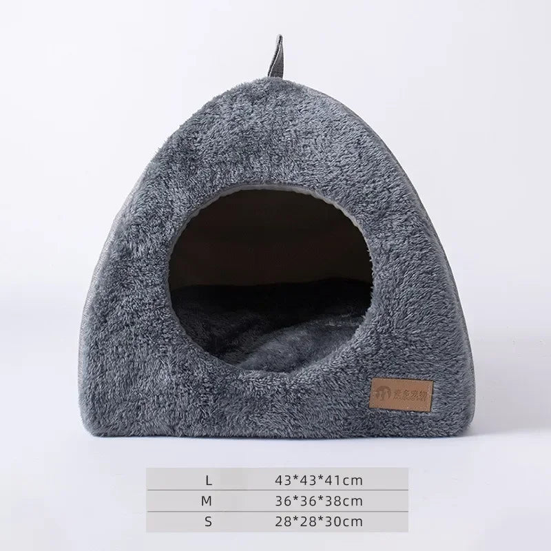 New Triangle Cat Nest Closed Cat House Pet Nest Warm and Thickened Deep Sleep Dog Nest Pet Supplies Closed Cat bed cat tents - WTN Essentials