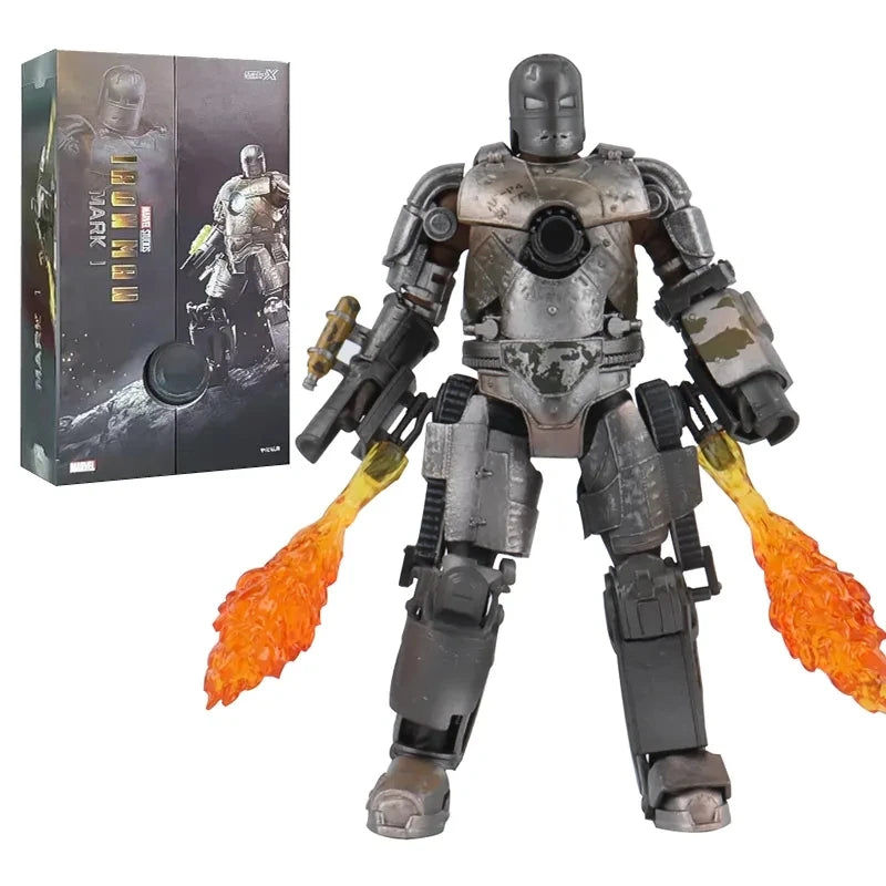 ZD Toys Iron Man Series Joint Movable MK1 MK2 MK3 MK4 MK5 MK6 MK7 MK42 MK43 MK50 Movie Action Figure 7 Inches Mark Dolls