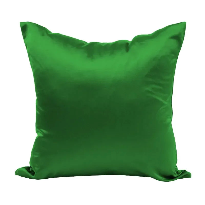 Imitated Silk Pillow Case 100% Satin Cushion Cover 50X50 Solid Pillowcase 60x60cm Home Decor for Sofa Chair 45x45 40X40 Smooth