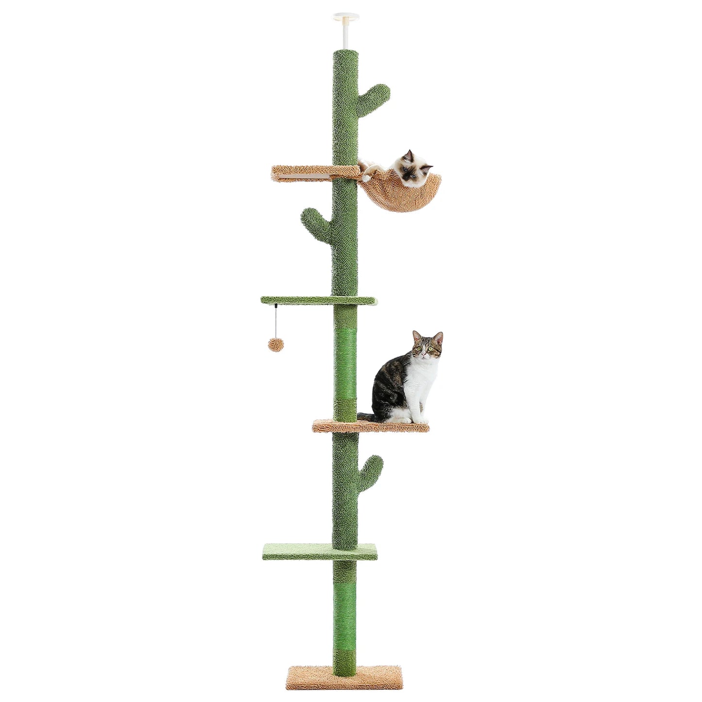 5-Tier Cat Tree Tower with Scratching Posts & Hammock