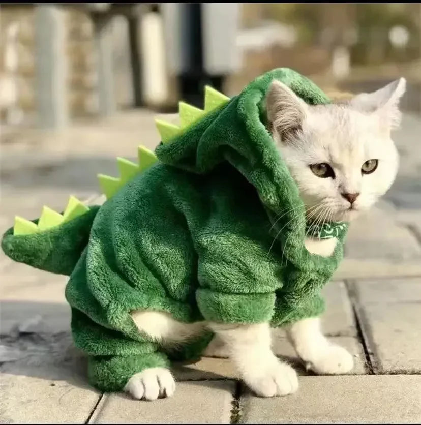 Pet Halloween Clothes – Dinosaur Cosplay Outfit