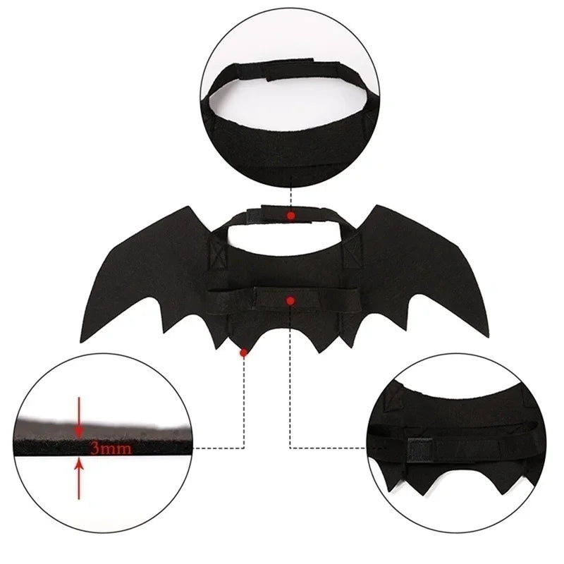 1Pcs Halloween Pet Bat Wings Costume – Cat & Dog Harness