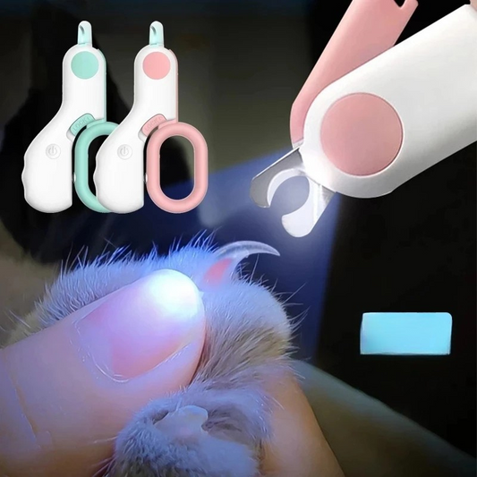 LED Pet Nail Clipper Claw Grooming Scissors for Cats Small Dogs