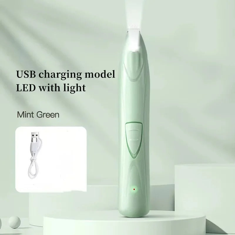 Portable LED Dog Paw Trimmer – Rechargeable Cordless Nail Grinder