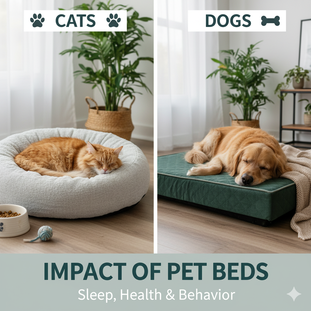 How Pet Beds Affect Sleep Cycles in Cats and Dogs?