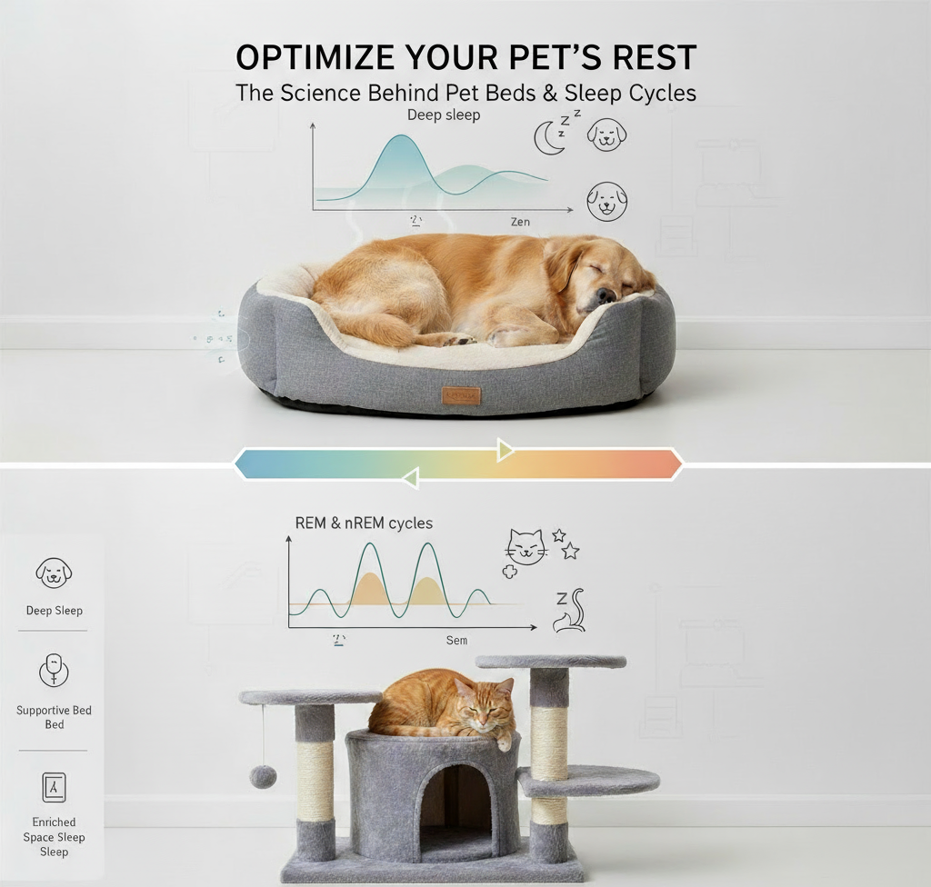 How Pet Beds Affect Sleep Cycles in Cats and Dogs?