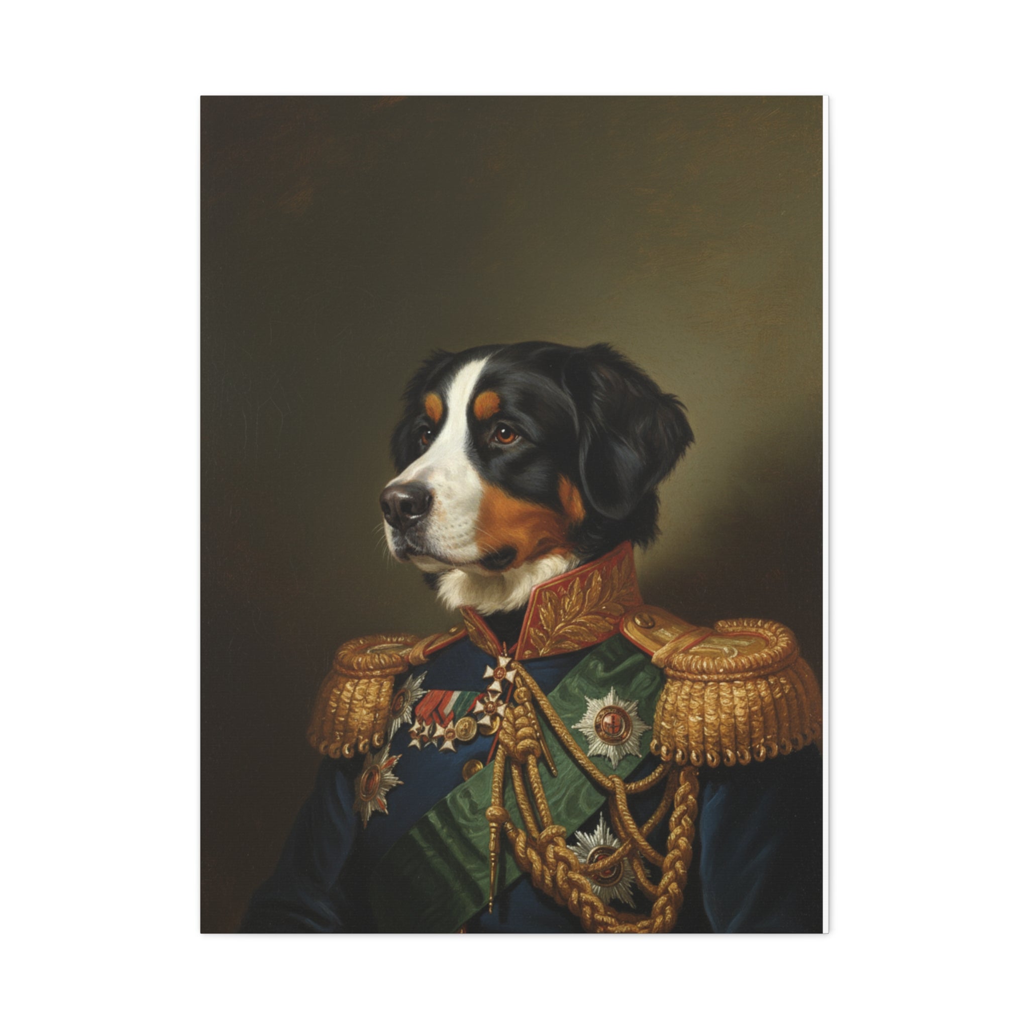 Custom Regal Dog Portrait Canvas Print, Dog Lover Gift, Wall Art, Home Decor, Vintage Animal Art, Pet Parent Decor