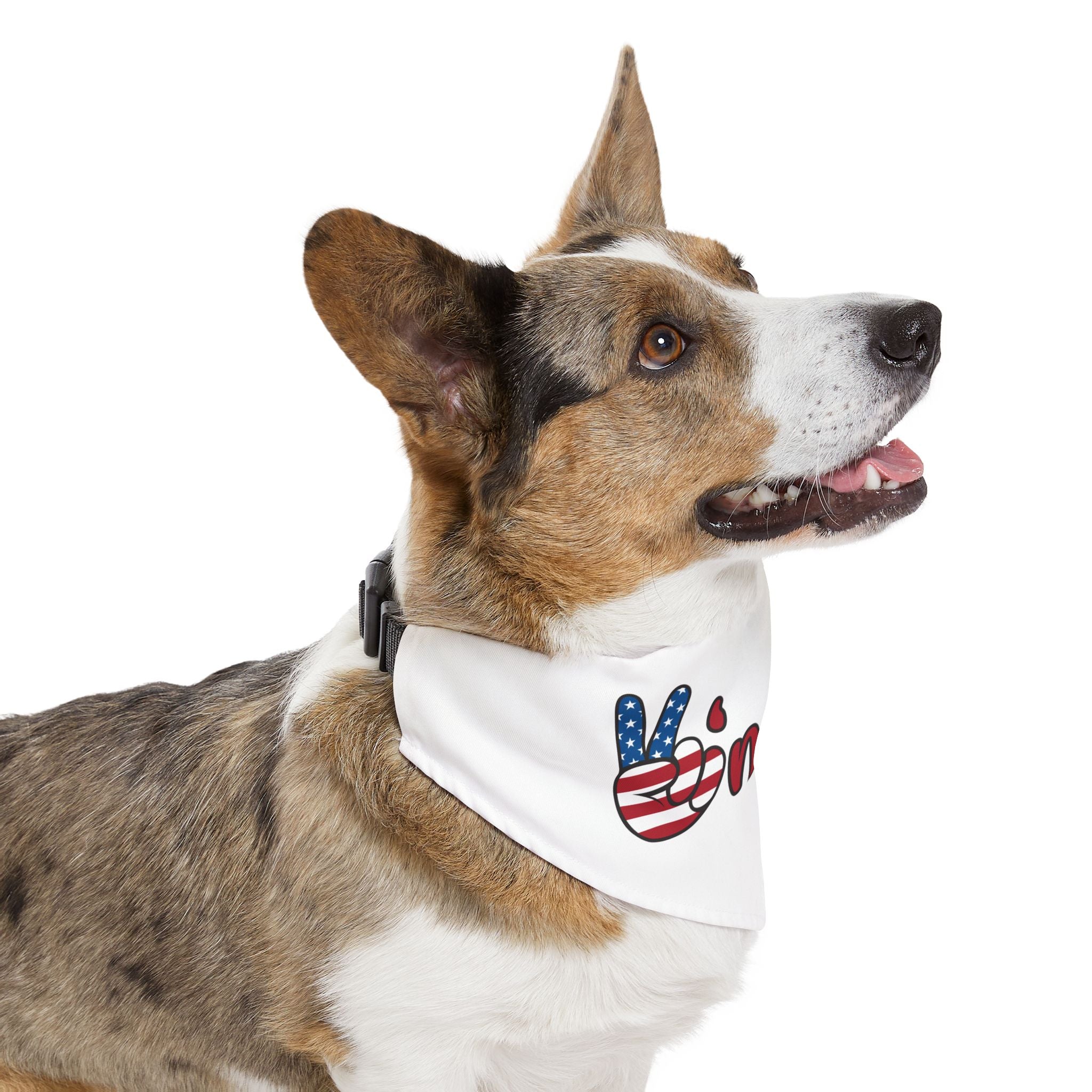 Patriotic Dog Bandana, Dog Accessory, Pet Gift, Holiday Pet Apparel, USA Dog Scarf, Fourth of July Bandana