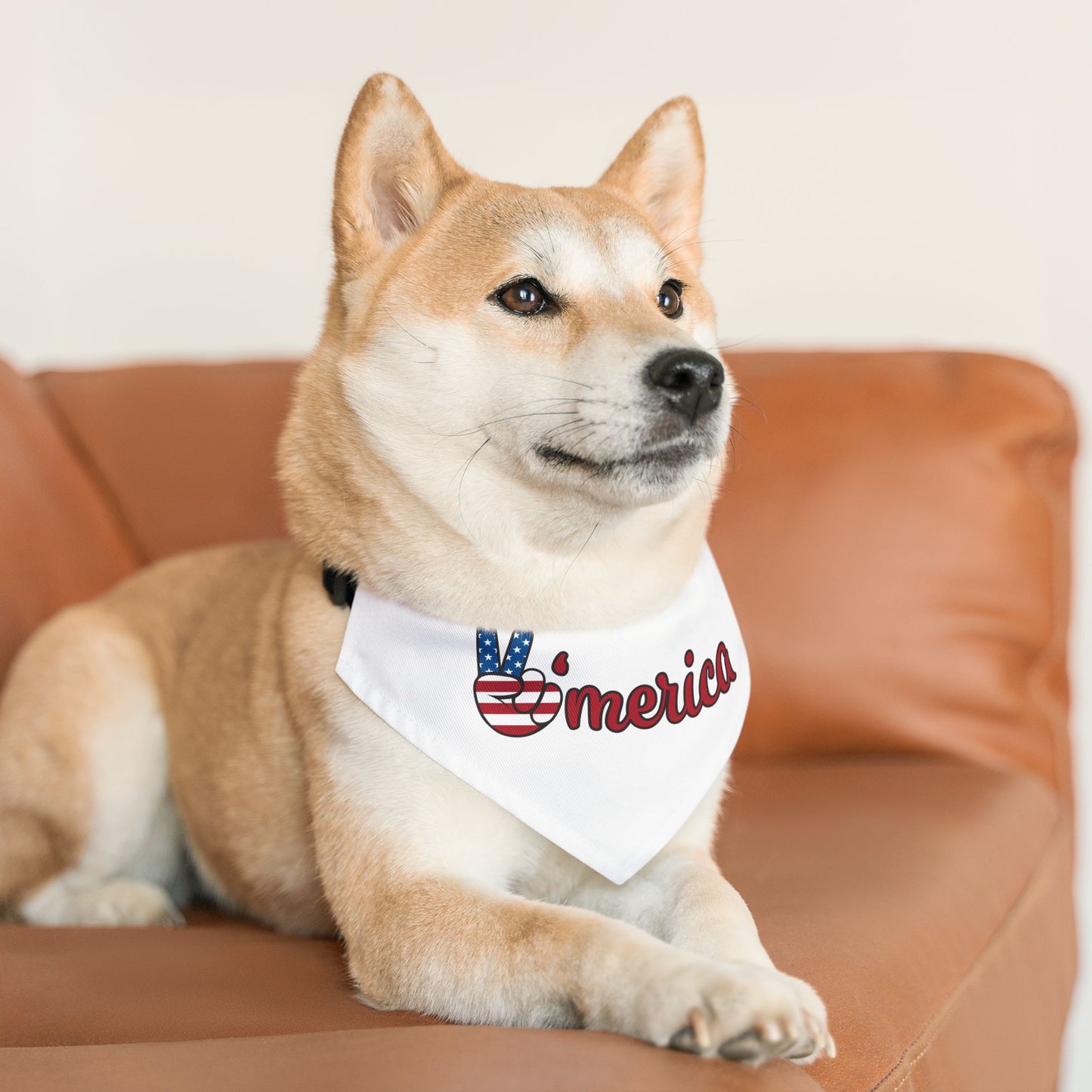 Patriotic Dog Bandana, Dog Accessory, Pet Gift, Holiday Pet Apparel, USA Dog Scarf, Fourth of July Bandana
