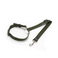 Green dog collar and leash set on a white background