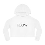 Cropped Hoodie Sweatshirt for Women with Cropped Design and Ribbed Cuffs