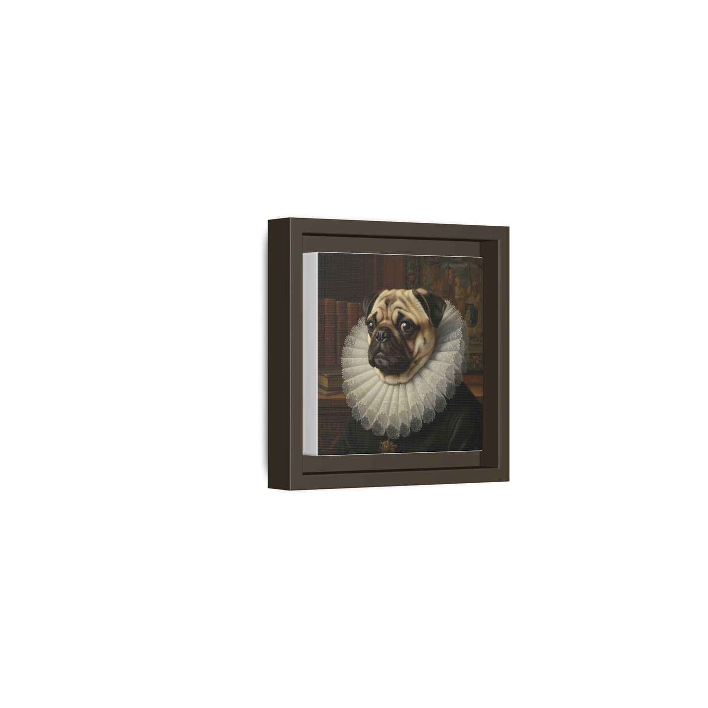 Custom Whimsical Pug Portrait Canvas, Cute Dog Art Print, Pet Lover Gift, Home Decor, Fun Wall Art, Quirky Dog Painting
