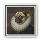 Custom Whimsical Pug Portrait Canvas, Cute Dog Art Print, Pet Lover Gift, Home Decor, Fun Wall Art, Quirky Dog Painting